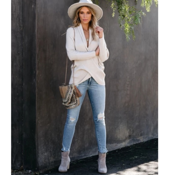 ARCHER Knit Wrap Sweater - Picture 3 of 8